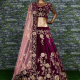 Elegance Embroidered Velvet Lehenga