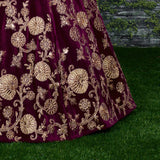 Elegance Embroidered Velvet Lehenga