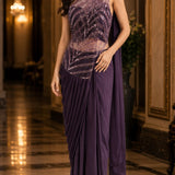 Stunning Beads Work Ready To Wear Saree