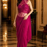Stunning Beads Work Ready To Wear Saree