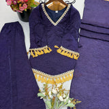Ethnic Silk Real Mirror Work Suit