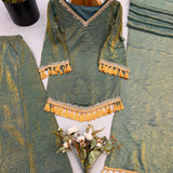 Ethnic Silk Real Mirror Work Suit