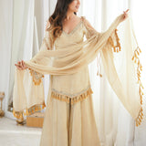 Ethnic Silk Real Mirror Work Suit