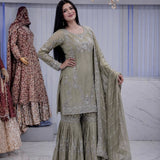 Elegnat German Chinon Silk Top Sharara