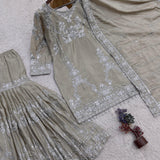 Elegnat German Chinon Silk Top Sharara