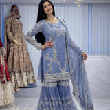 Elegnat German Chinon Silk Top Sharara