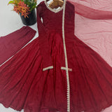 Ethnic Cruch Silk Anarkali Gown