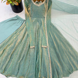 Ethnic Cruch Silk Anarkali Gown