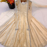 Ethnic Cruch Silk Anarkali Gown