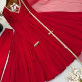 Ethnic Cruch Silk Anarkali Gown