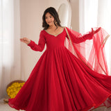 Ethnic Cruch Silk Anarkali Gown