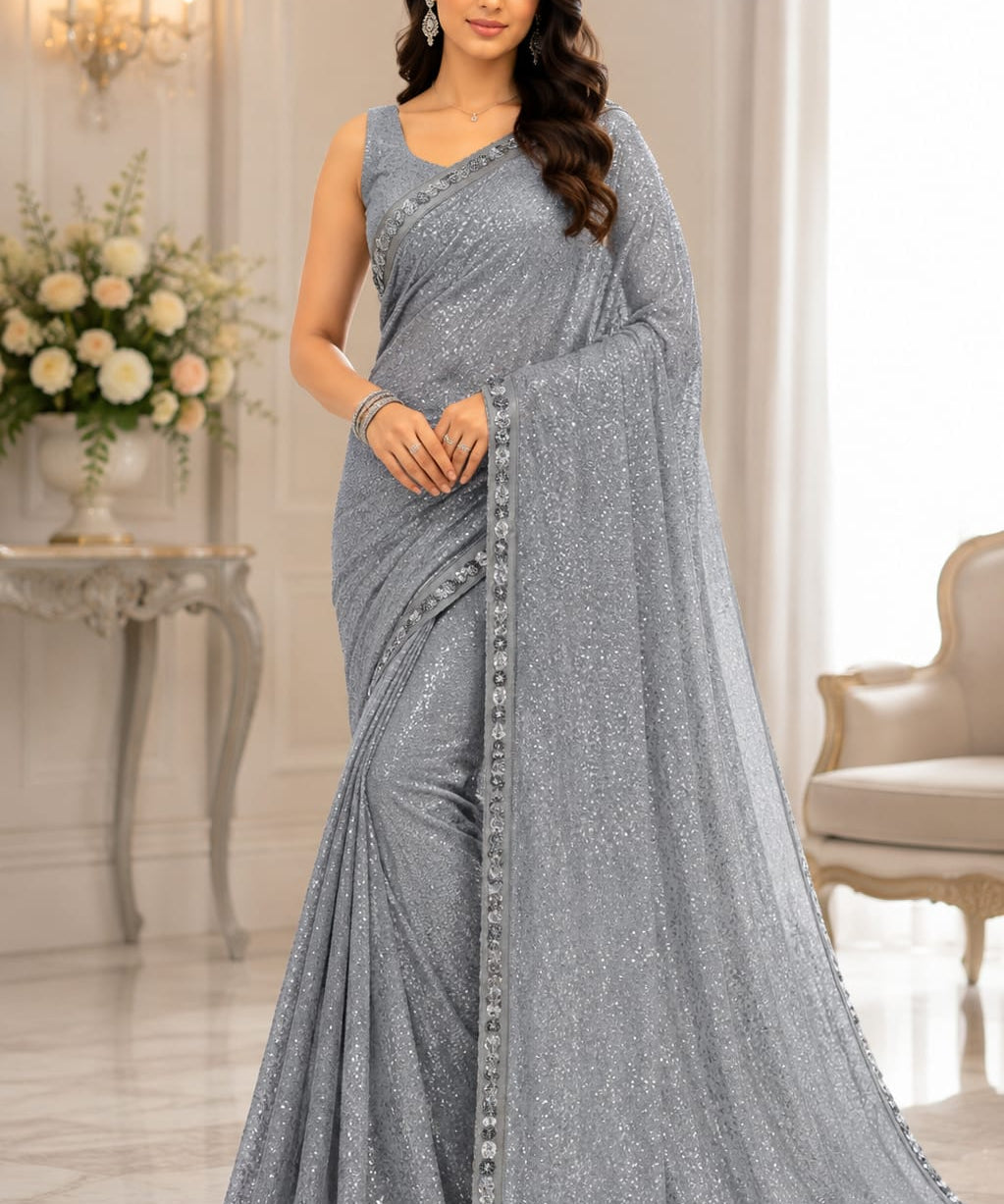 Blockbuster Sequence Embroidered Saree