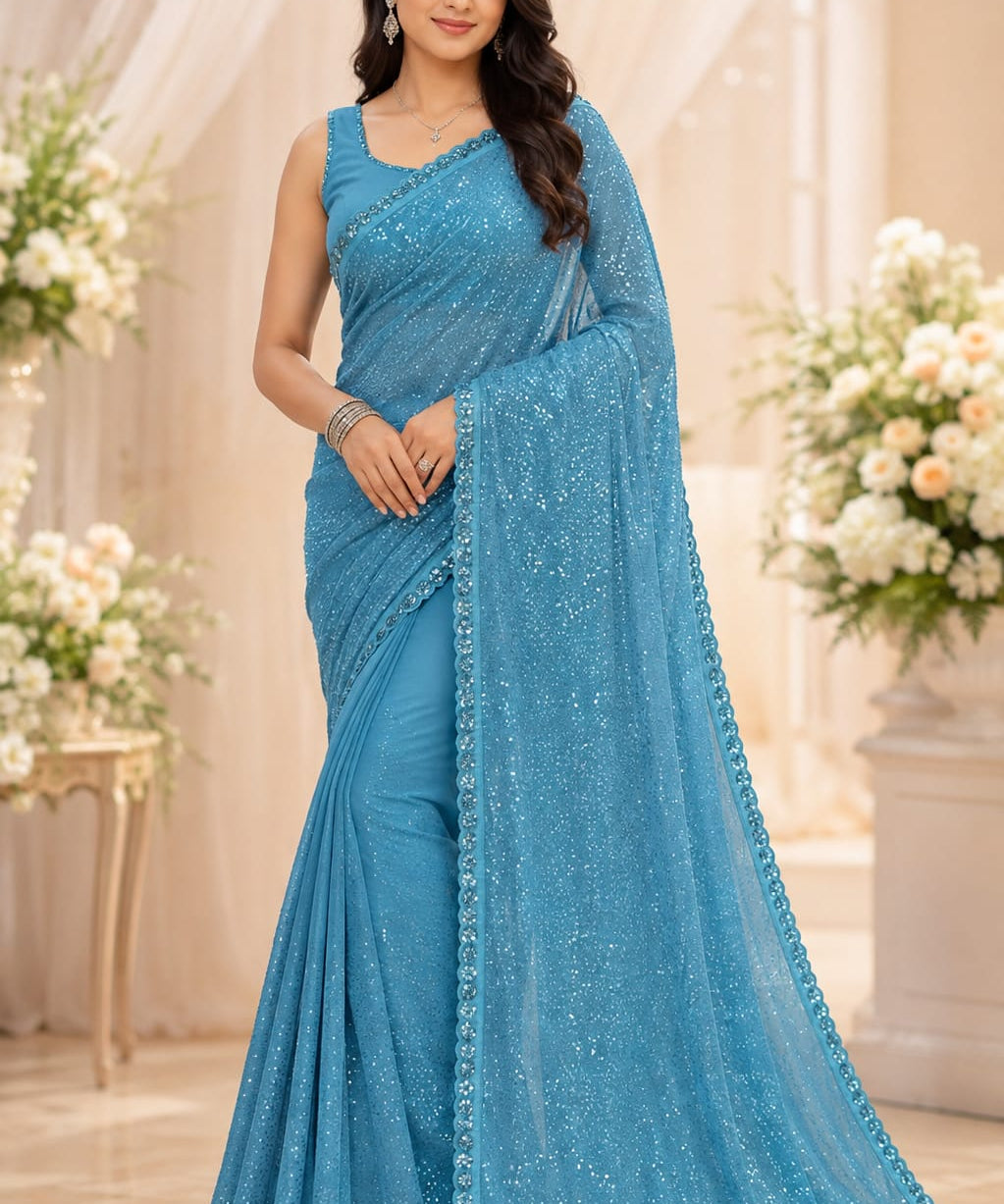 Blockbuster Sequence Embroidered Saree