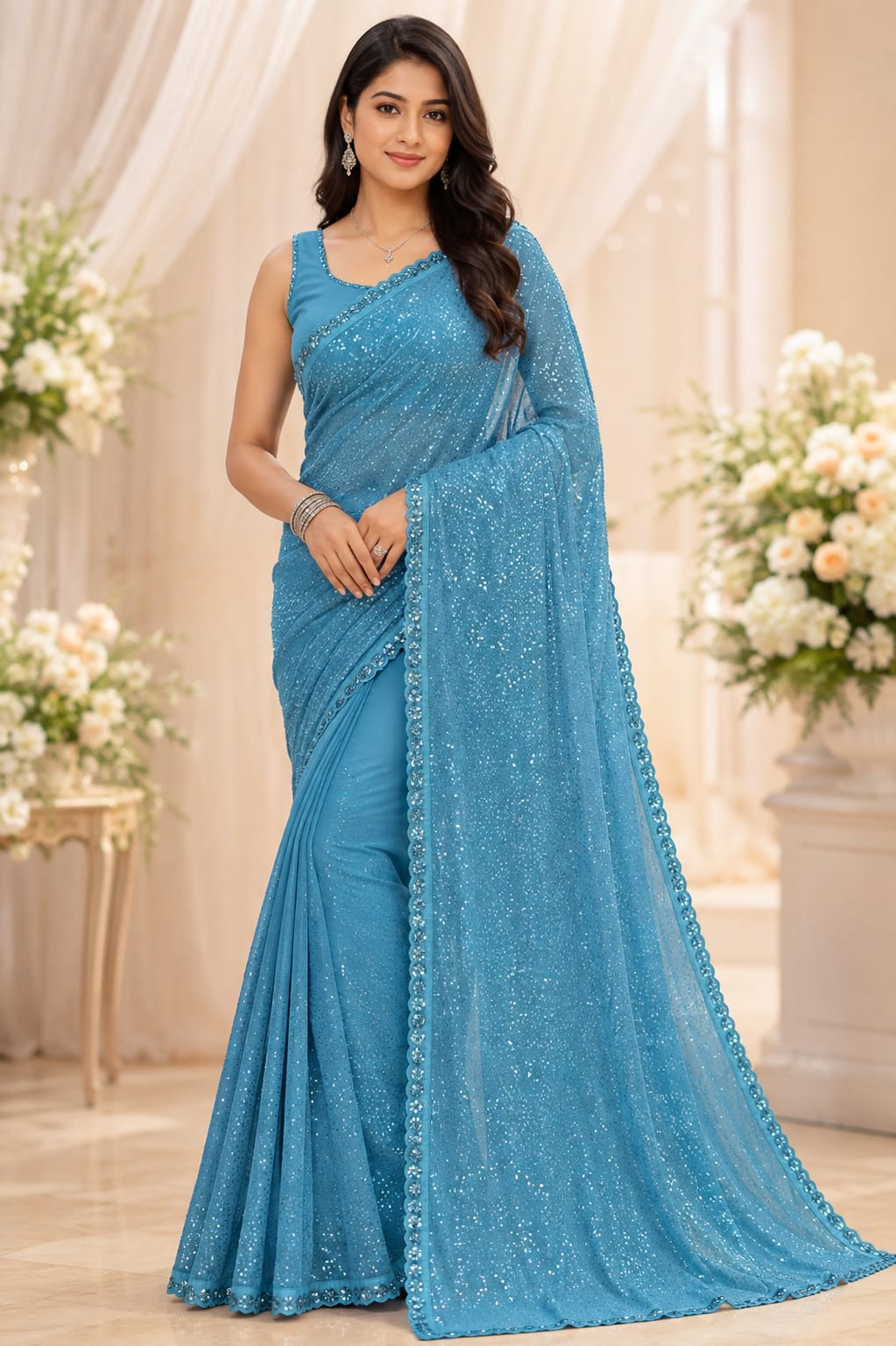 Blockbuster Sequence Embroidered Saree