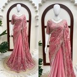 Crafted Fendy Silk Embroidered Saree