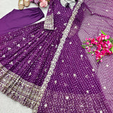 Traditional Bandhej Printed Anarkali Gown