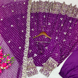 Traditional Bandhej Printed Anarkali Gown