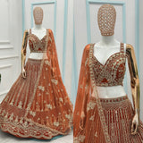 Luxury Net Embroidered Lehenga