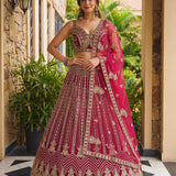 Luxury Net Embroidered Lehenga