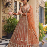 Luxury Net Embroidered Lehenga