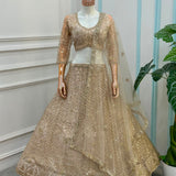 Bridal Wedding Net Embroidered Lehenga