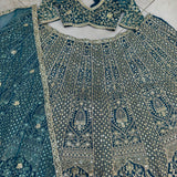 Bridal Wedding Net Embroidered Lehenga