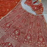 Bridal Wedding Net Embroidered Lehenga