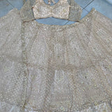 Bridal Wedding Net Embroidered Lehenga
