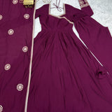 Fresh Look Wine Roman Silk Gown