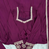 Fresh Look Wine Roman Silk Gown