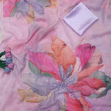 Festive Pink Floral Print Saree