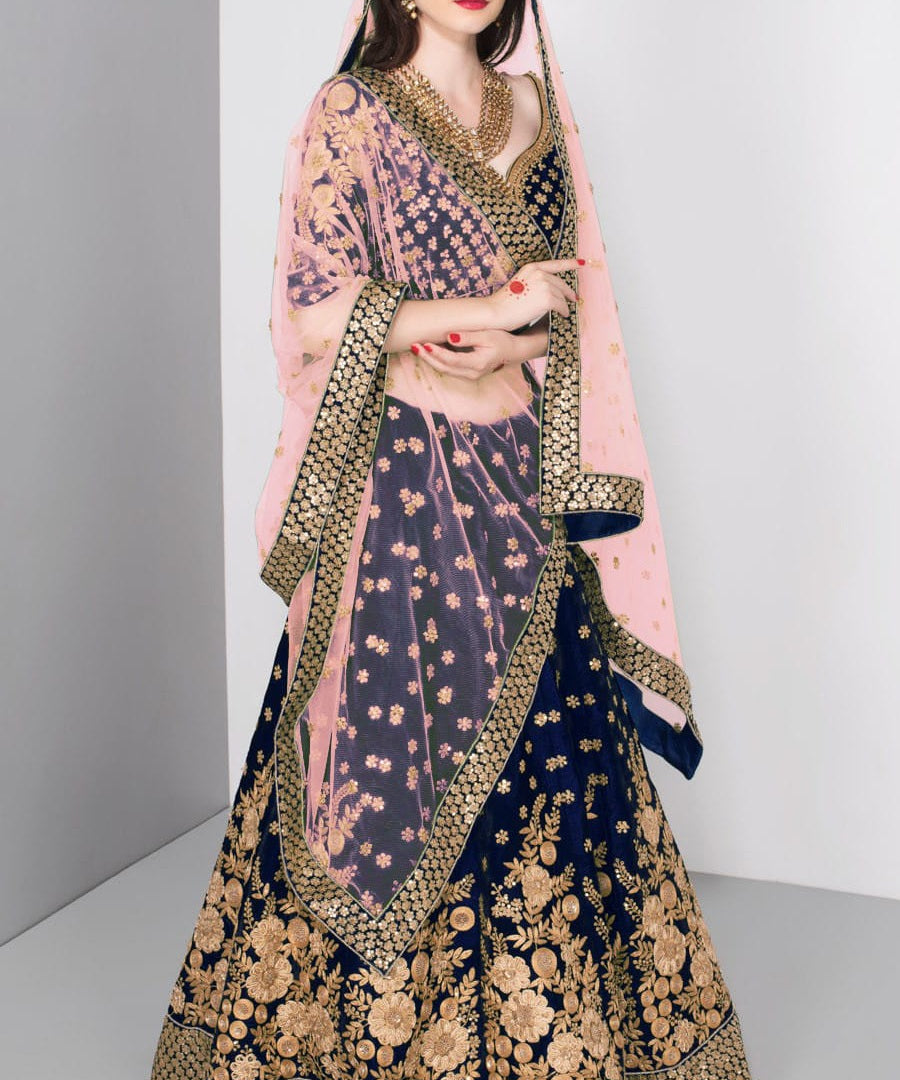 Royal Embroidered Velvet Lehenga