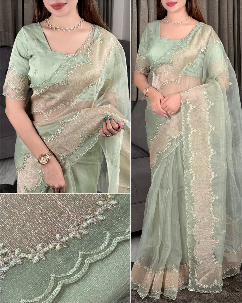 Yashavi Partywear Organza Saree