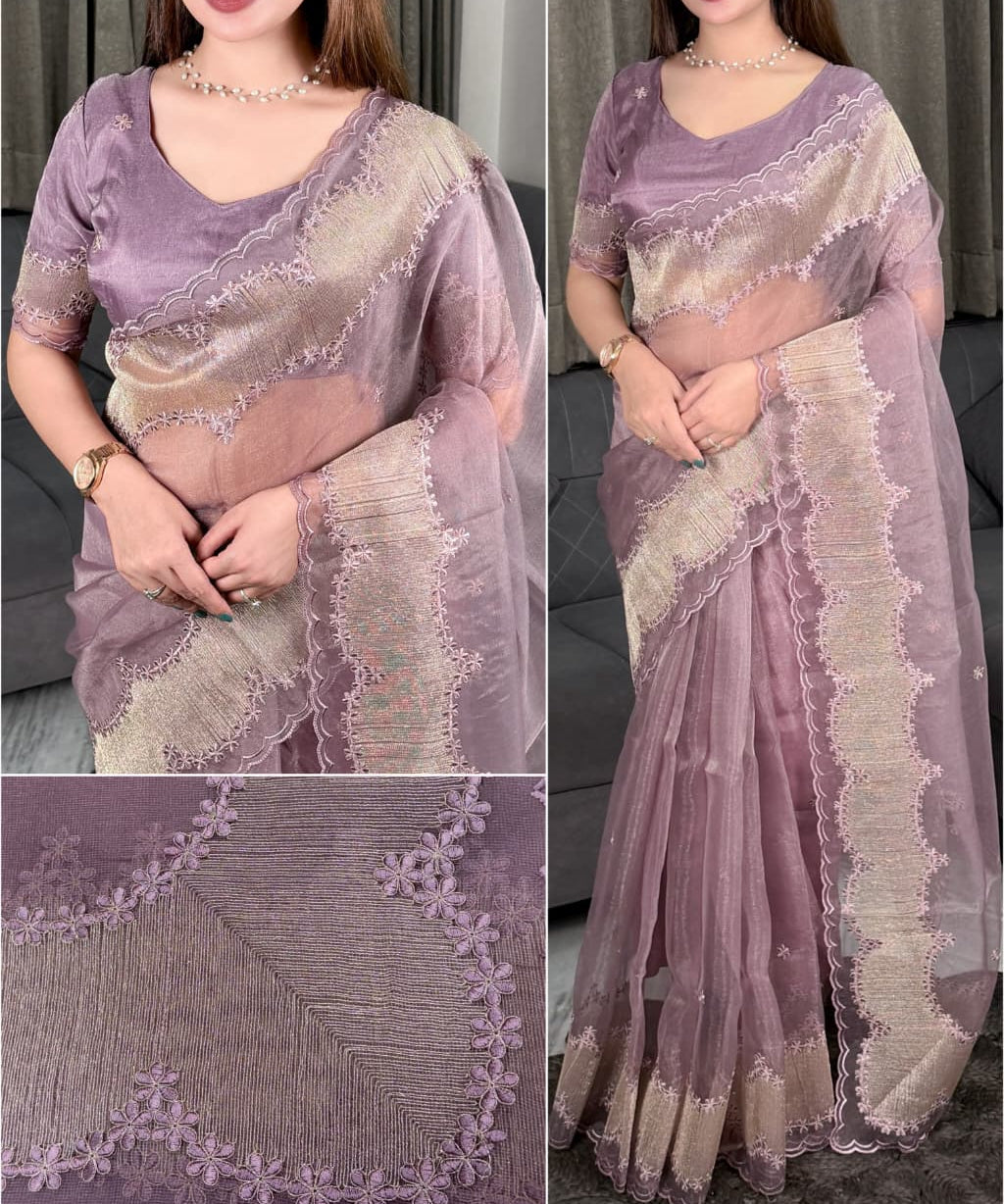 Yashavi Partywear Organza Saree