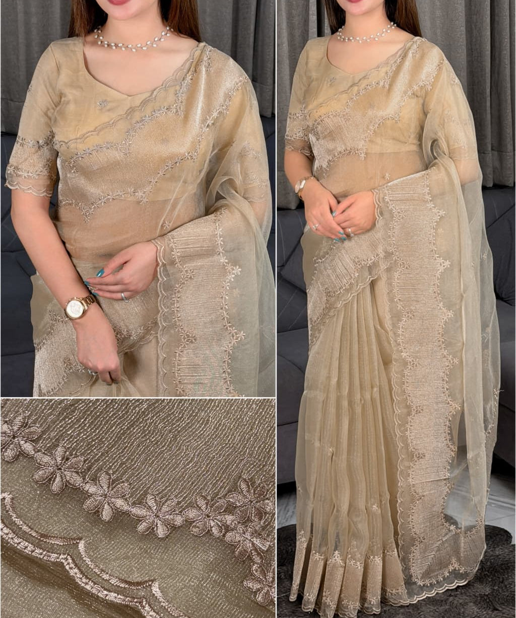 Yashavi Partywear Organza Saree