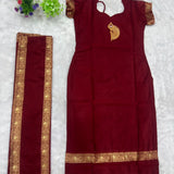 Festive Cotton Straight Kurti Set