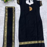 Festive Cotton Straight Kurti Set