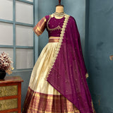 Traditional Banarasi Tissue Silk Lehenga