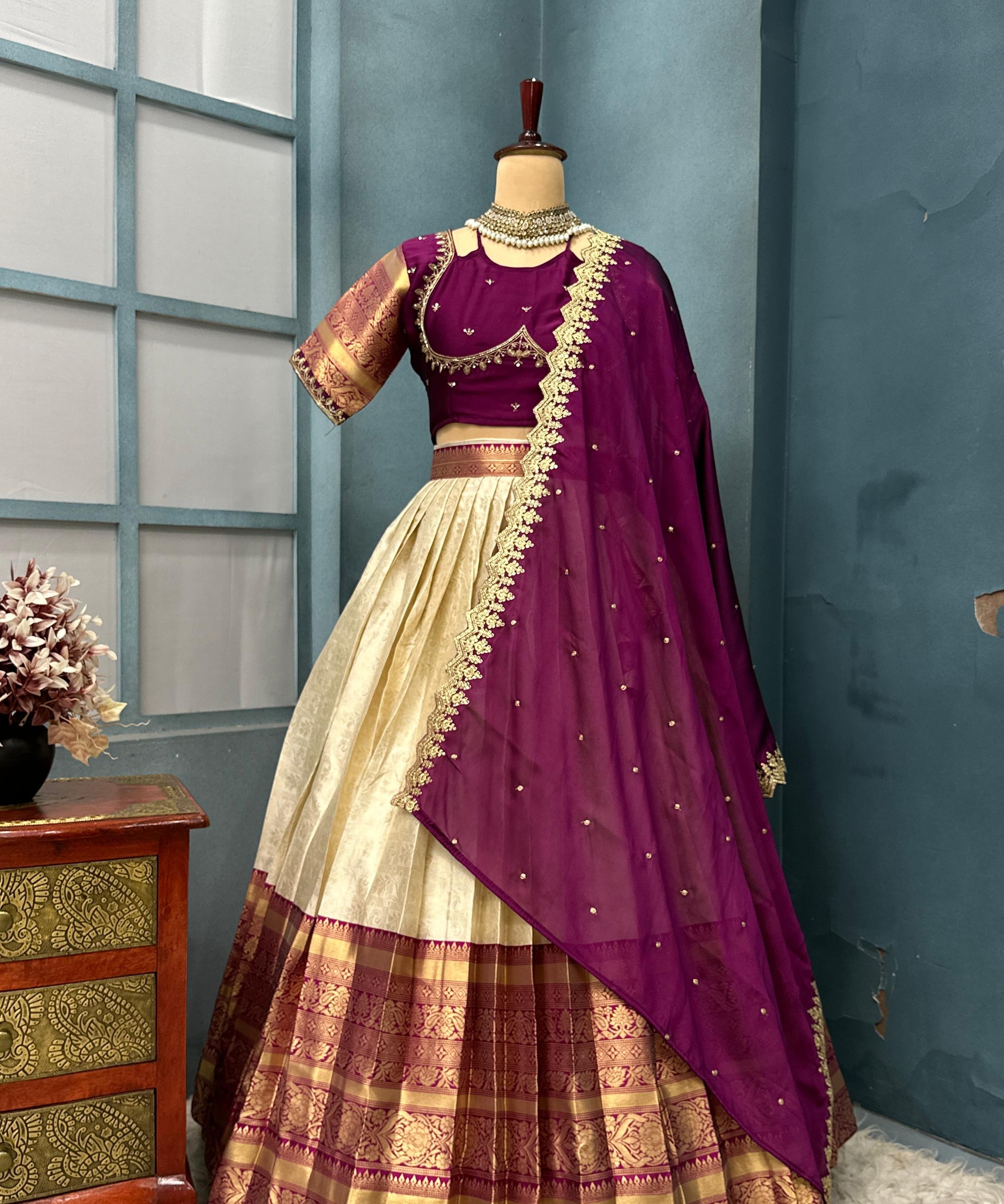 Traditional Banarasi Tissue Silk Lehenga