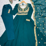 Presenting Georgette Embroidered Gown