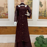 Trendy Embroidered Kurti Plazzo Set