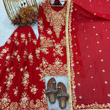 Pakistani Silk Embroidered Top Lehenga