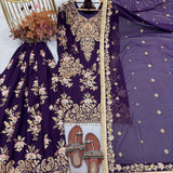Pakistani Silk Embroidered Top Lehenga