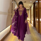 Premium Purple Anarkali Suit