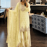 Stunning Georgette Embroidered Suit