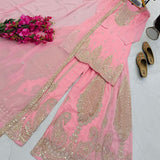 Stunning Georgette Embroidered Suit