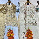 Elegant Chinon Silk Top Plazzo