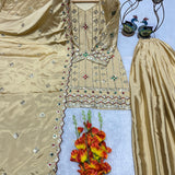 Elegant Chinon Silk Top Plazzo