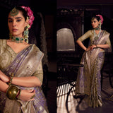 Stunning Crafted Bridal Silk Saree
