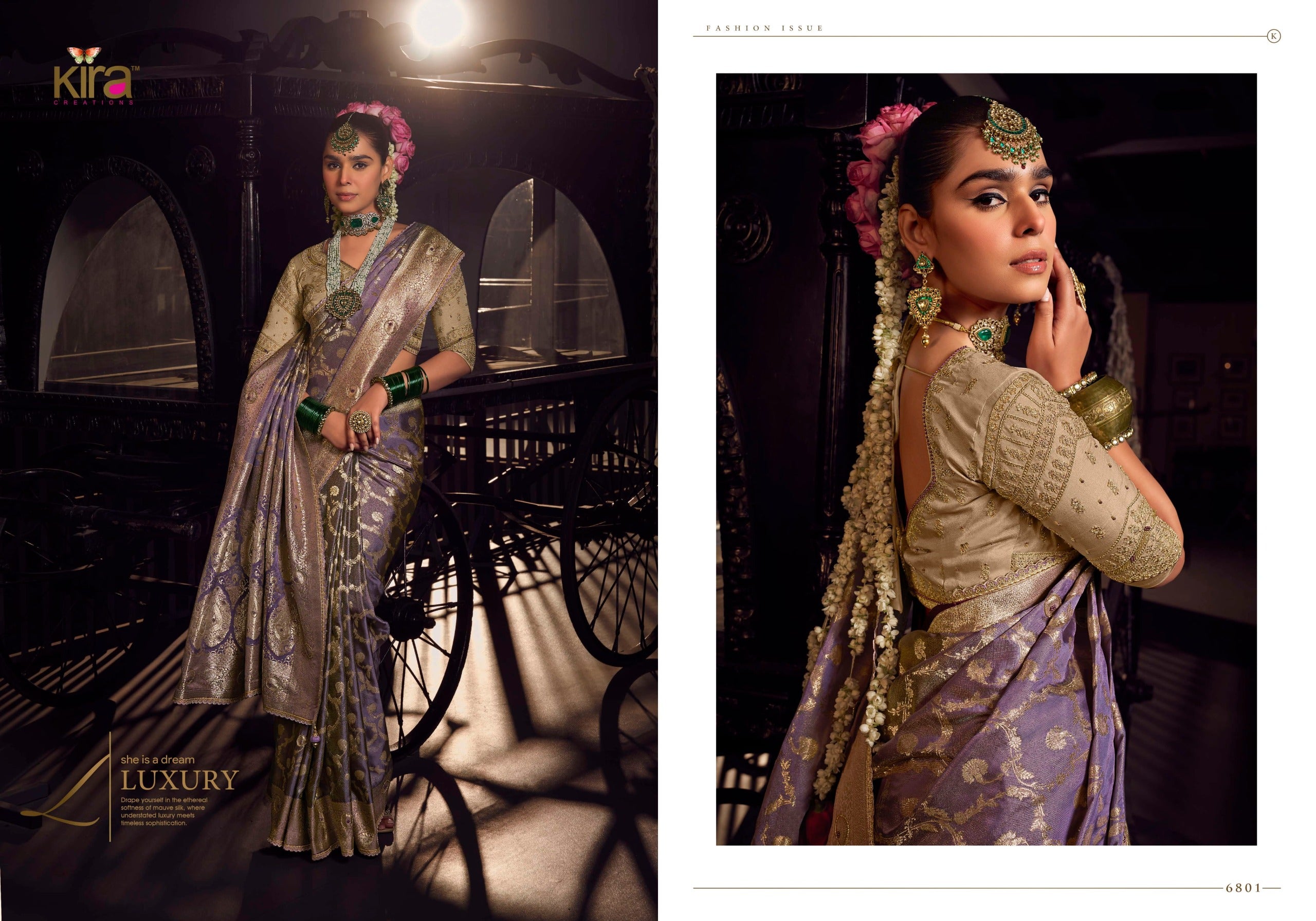 Stunning Crafted Bridal Silk Saree